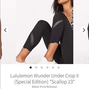 Lululemon Wunder Under Crop II (Special Edition) *Scallop 23"